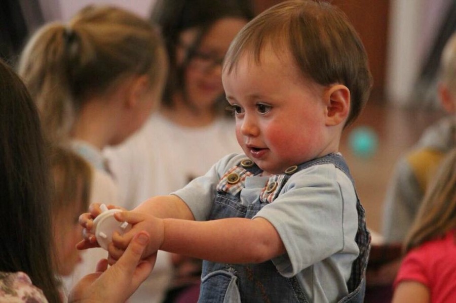 young child at daycare