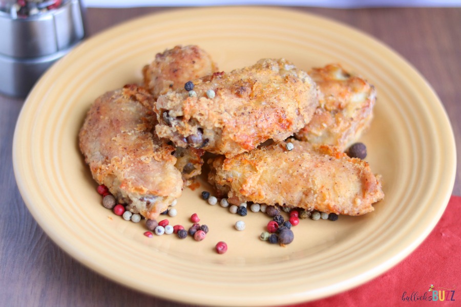 Air Fryer Chicken Wings with Crushed Peppercorns