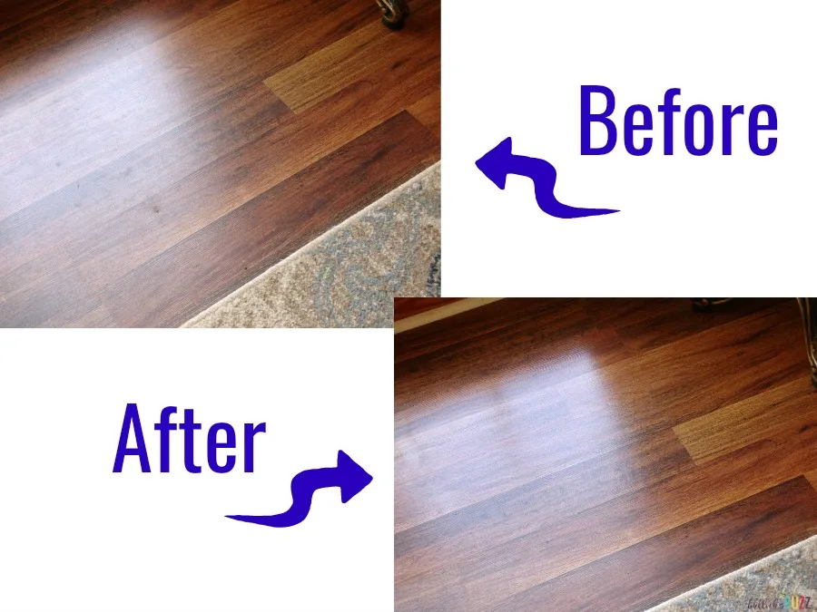 cleaning laminate floors before and after with Bona