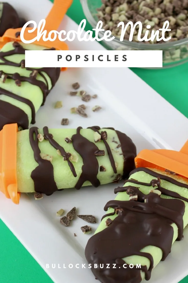 These deliciously refreshing Chocolate Mint Popsicles are rich, smooth and creamy, and made with real pieces of Andes Mints! This is one homemade popsicle recipe you won't want to miss!