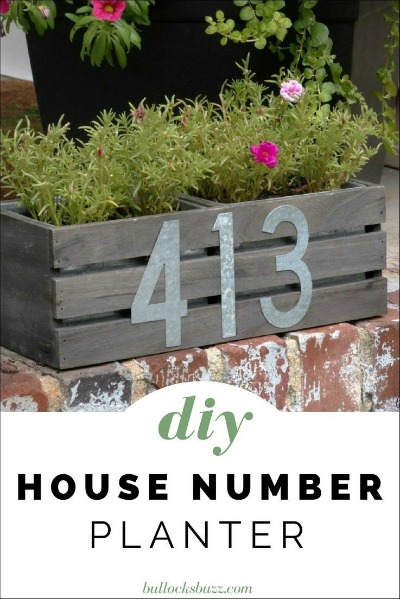 DIY House Number Planter