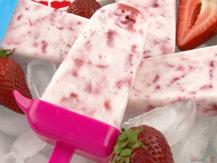 Strawberry Vanilla Yogurt Popsicles featured image