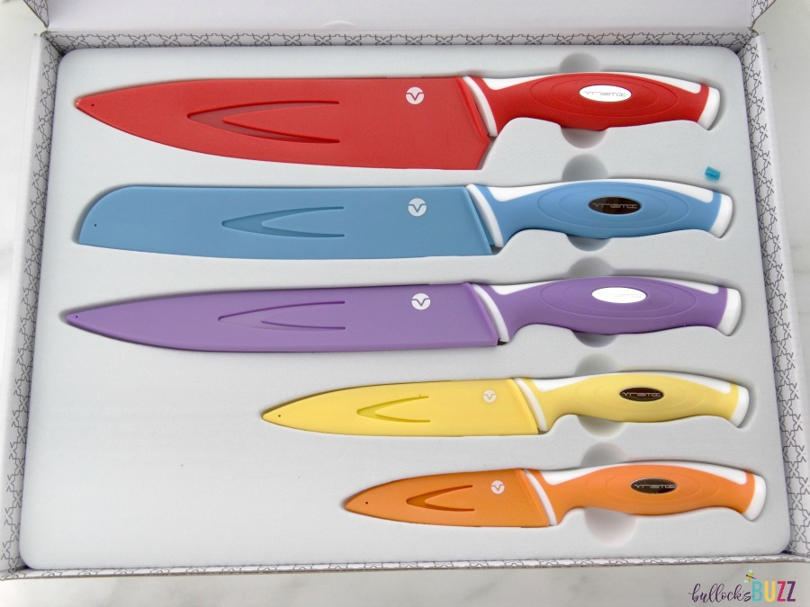 Vremi 10 piece colorful knife set in box