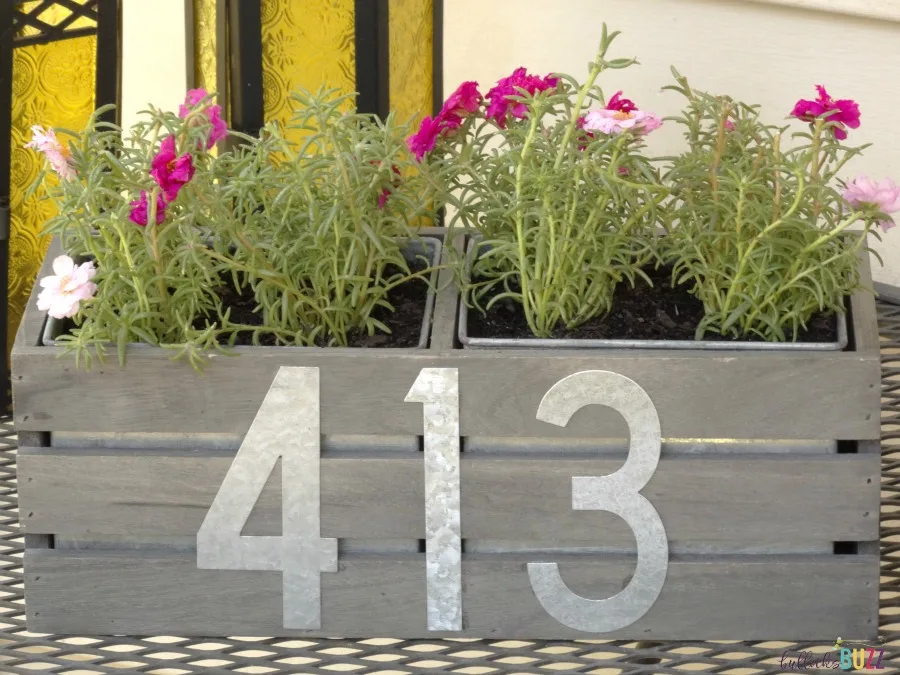 diy house number planter rustic farmhouse style address planter