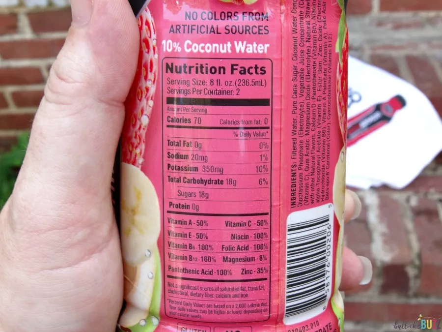 BODYARMOR Sports Drink nutrition label