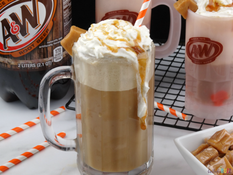 easy Salted Caramel Root Beer Float recipe