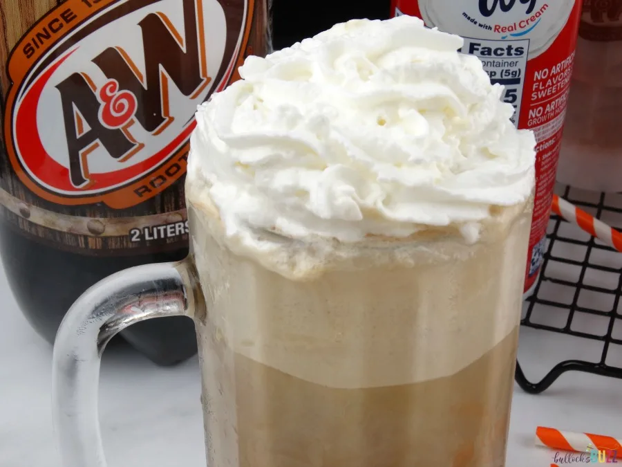 Salted Caramel Root Beer Float add whipped cream on top