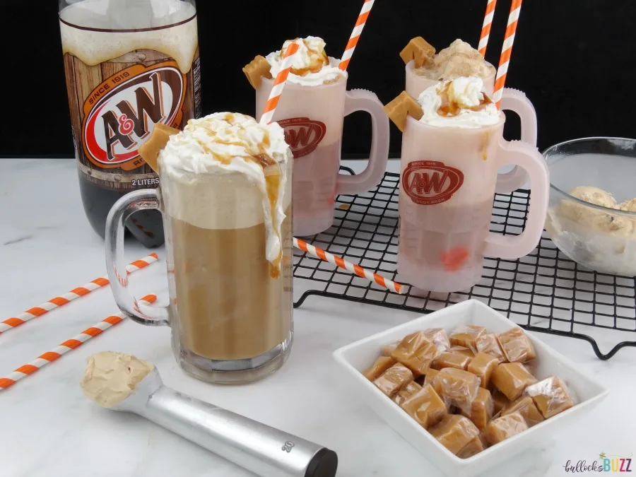 Salted Caramel Root Beer Float with A&W