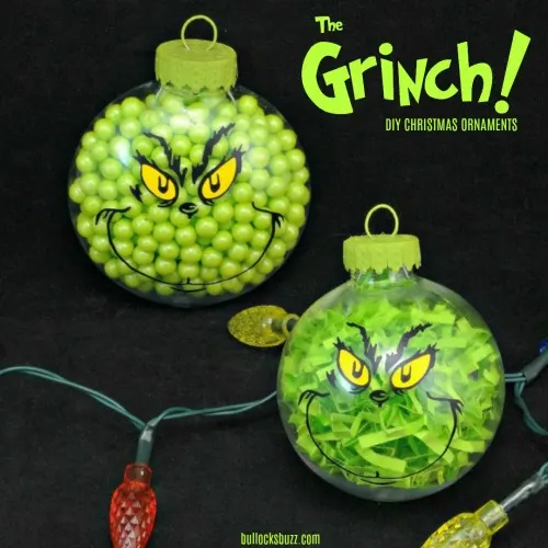 DIY grinch ornaments holiday craft ideas