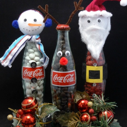coca cola bottle characters holiday craft ideas