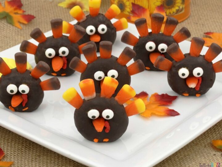 Mini Donut Turkeys - Easy Thanksgiving Turkey Treats - Bullock's Buzz