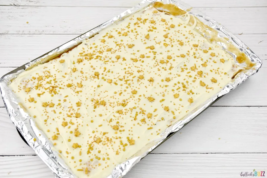 add sprinkles new years eve white chocolate toffee bark