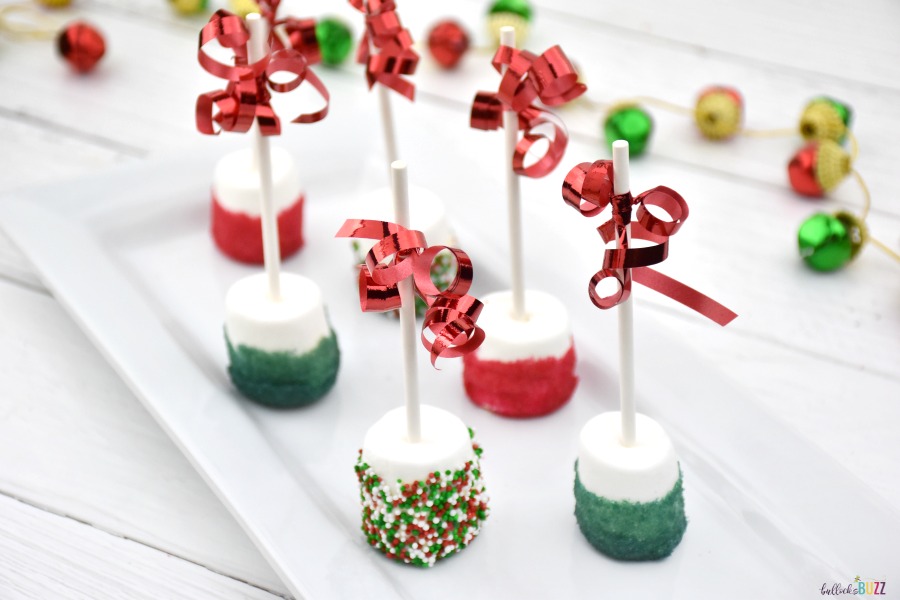 white chocolate peppermint covered marshmallows christmas party food