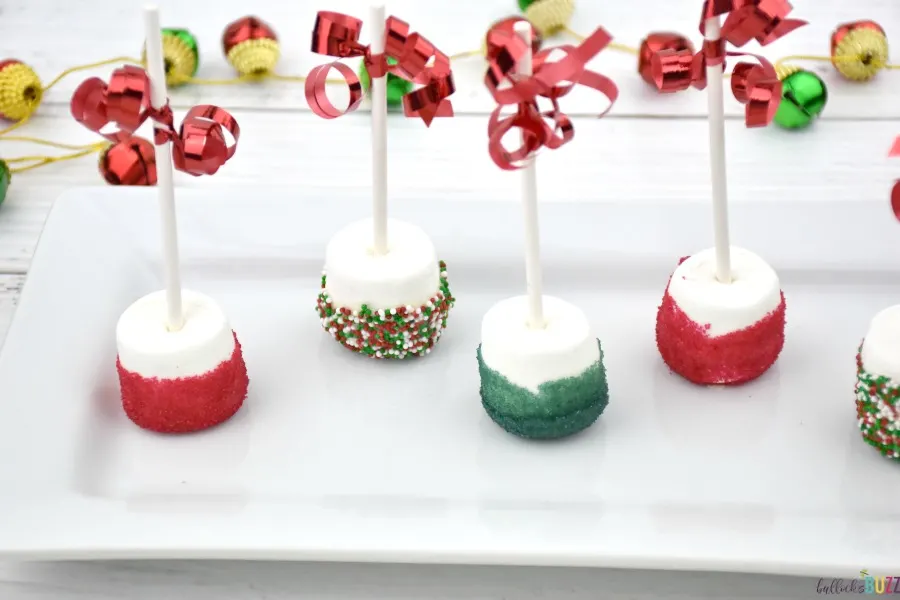 white chocolate peppermint covered marshmallows christmas snack idea