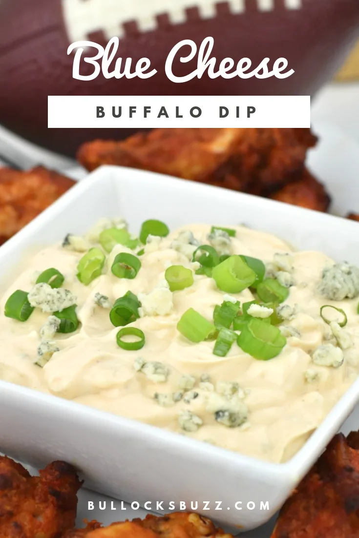 This simple Blue Cheese Buffalo Dip has a zippy flavor that pairs perfectly with spicy hot wings. Ready in less than five minutes, this delicious dip recipe is a great addition to any easy game day snacks menu!