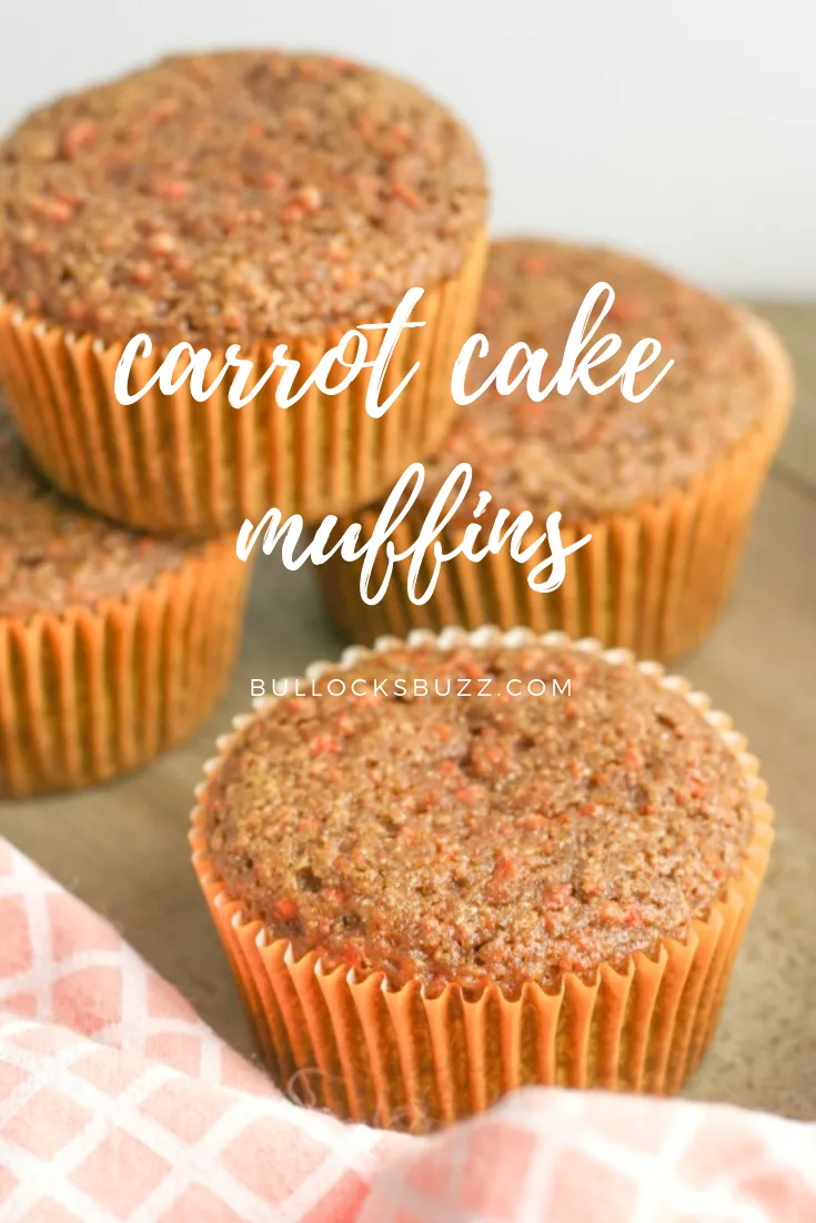 Made with fresh carrots and whole wheat flour along with a dash of cinnamon and brown sugar for the perfect amount of sweetness and spice, these moist muffins are not only delicious, they're easy to make, too! #recipes #muffins