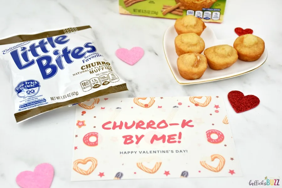 Printable Valentine's Day Card - Non-Candy Valentine Idea with Little Bites®  Churro - Bullock's Buzz