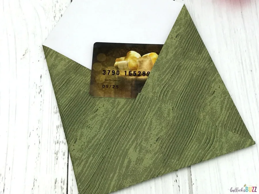 diy gift card envelope insert gift card