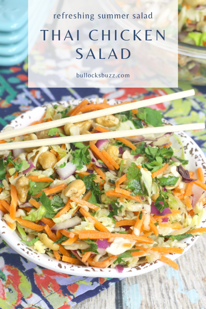 Easy Thai Chicken Salad Recipe with Honey Lime Dressing - Bullock's Buzz