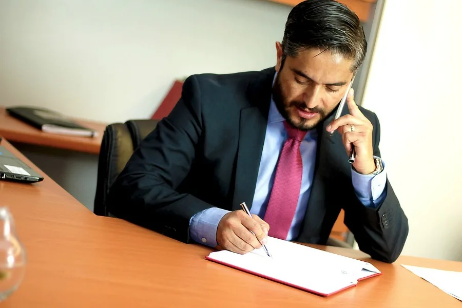 lawyer working at desk