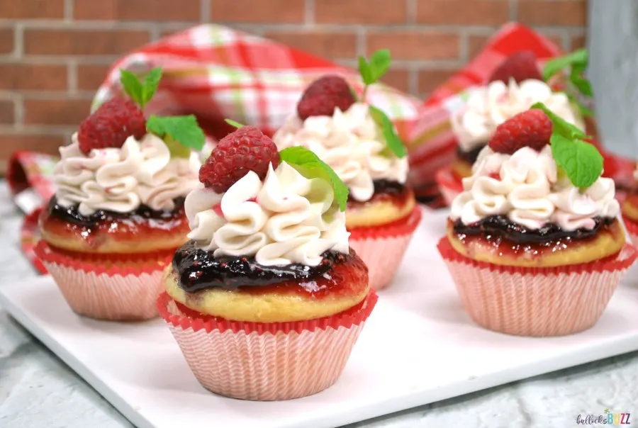 Vanilla Raspeberry Jam Cupcakes recipe