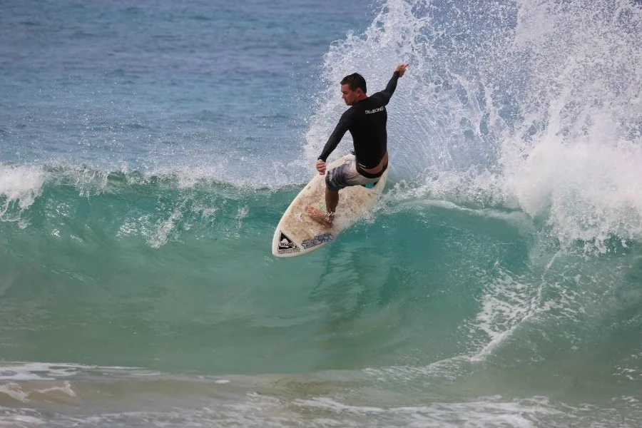 guy surfing