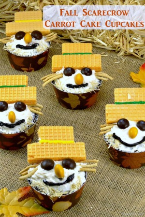 scarecrow themeds carrot cake cupcakes