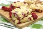 white chocolate raspberry blondies