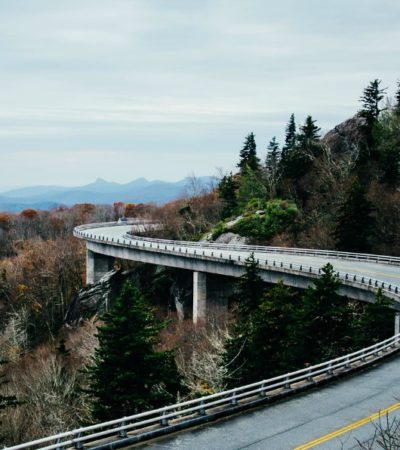 curving road through the mountains