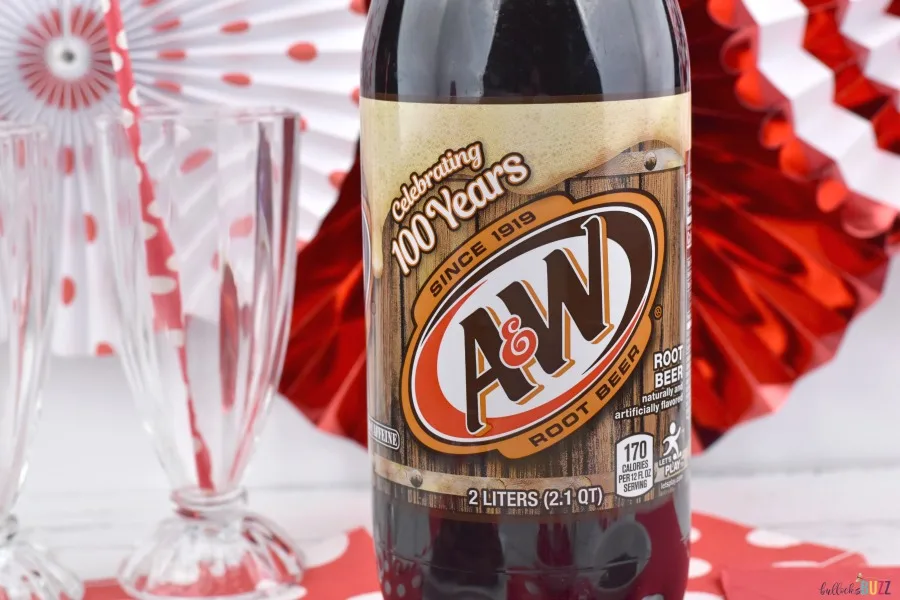 A&W root beer bottle