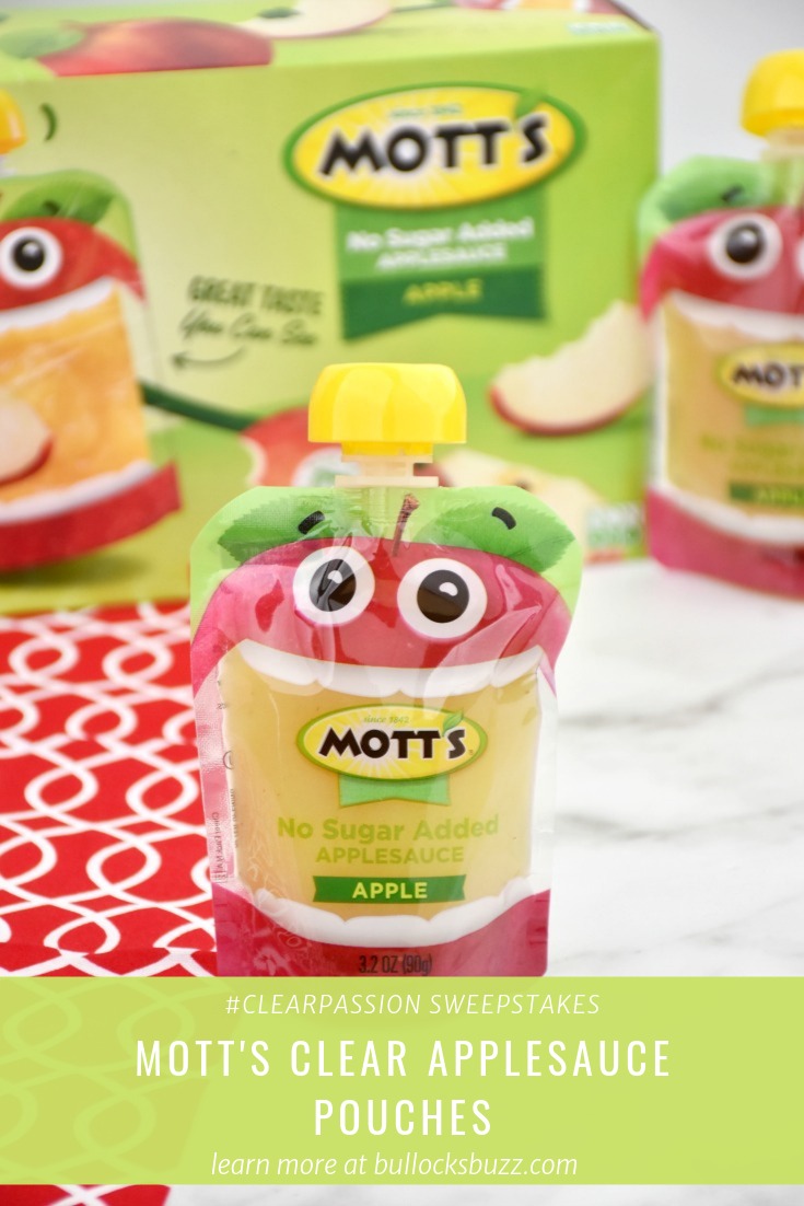 new Mott's clear applesauce pouches