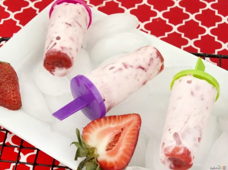 strawberry yogurt popsicles