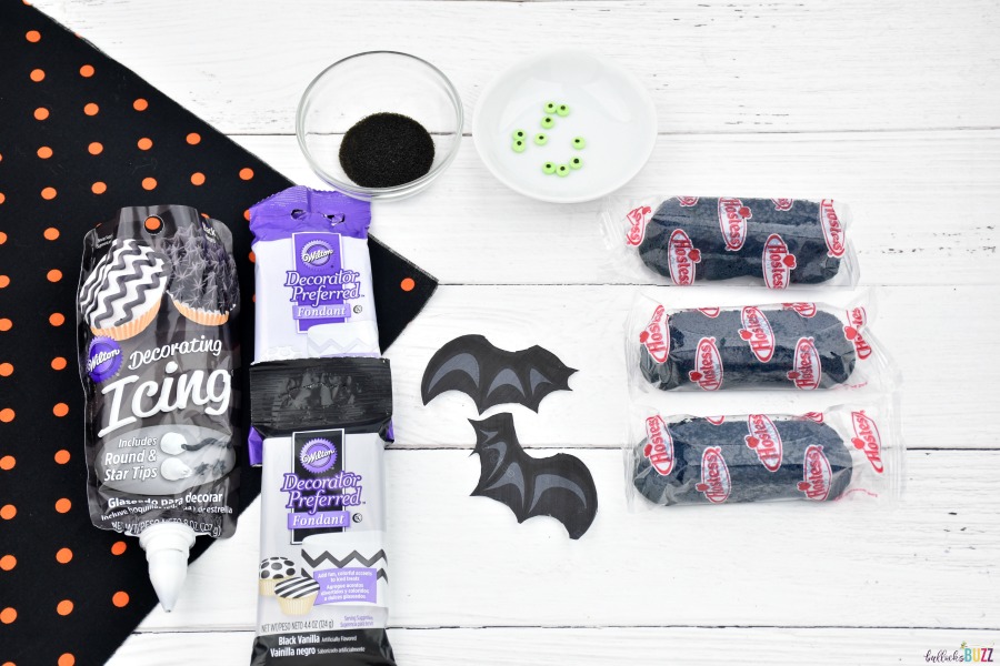 ingredients for Halloween Bat Twinkies