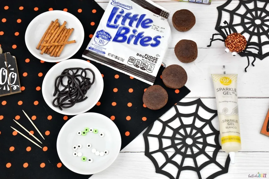 ingredients to make Spooky Halloween Spider snacks
