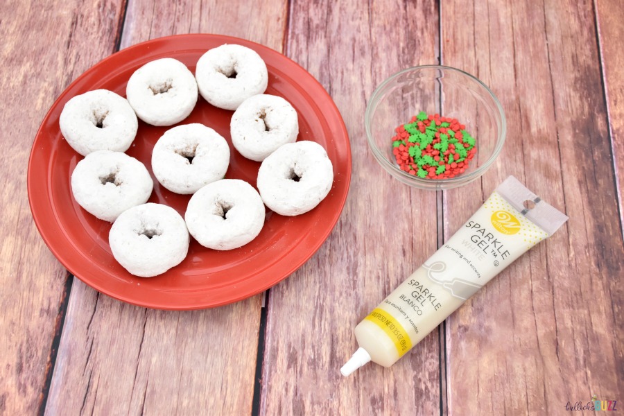 ingredients to make Christmas Wreath donuts