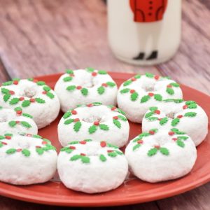 Christmas Wreath Donuts holiday treat recipe