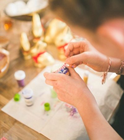 child working on diy projects for kids