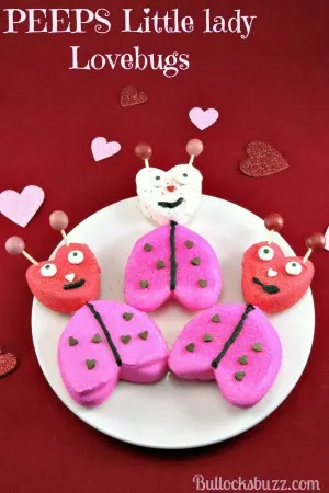 An adorably sweet Valentine's Day treat made from everyone's favorite marshmallow treat, PEEPs!