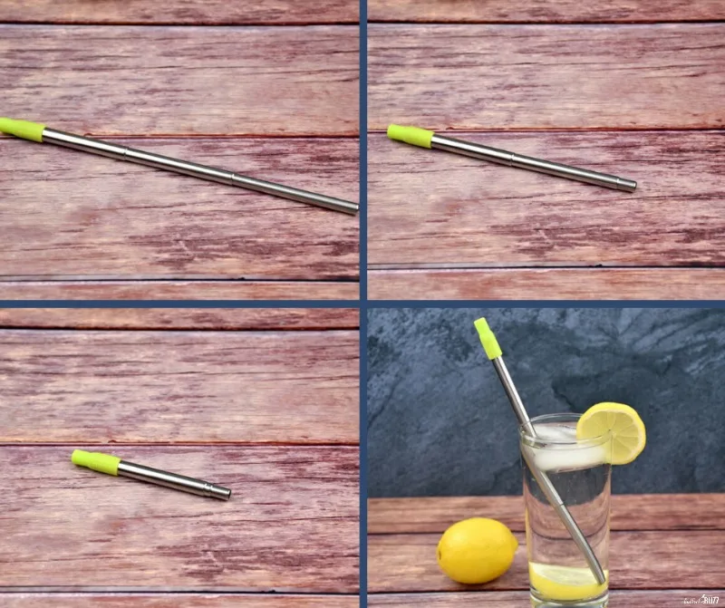 reusable straw telescopes to different lengths