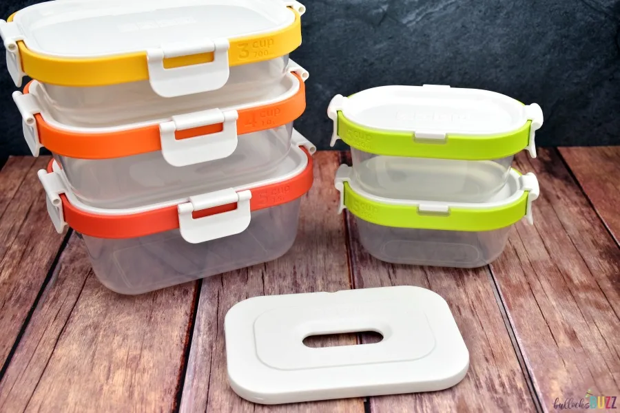 Zoku Neat Stack nesting storage containers with freezer pack