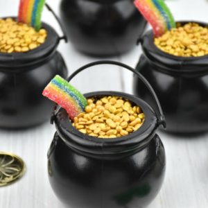 Pot of Gold Dirt Cups recipe for St. Patrick's Day