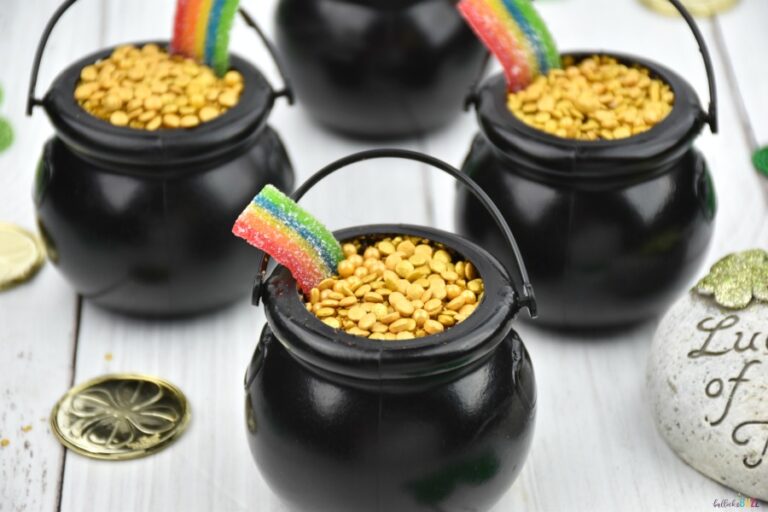 Pot of Gold Dirt Cups recipe for St. Patrick's Day