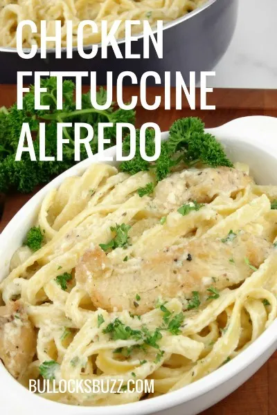 This Chicken Fettuccine Alfredo with a homemade Alfredo sauce recipe is quick, easy, and delicious!