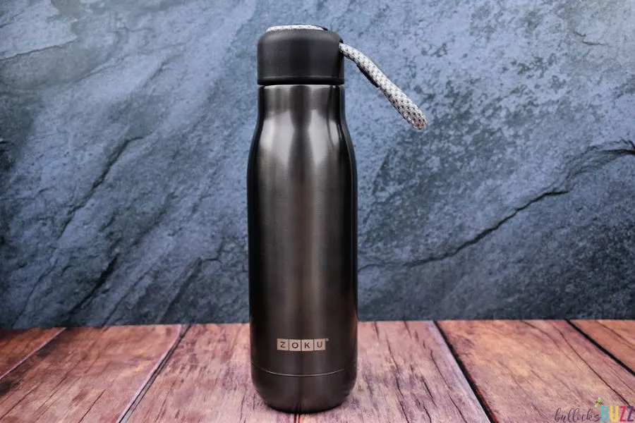 Zoku water bottle in gunmetal gray