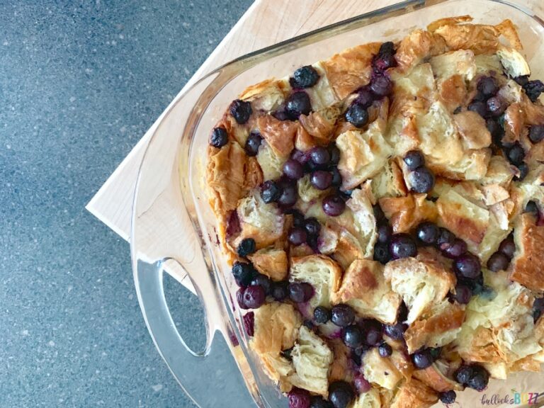 Blueberry Croissant Bread Pudding Recipe - Bullock's Buzz