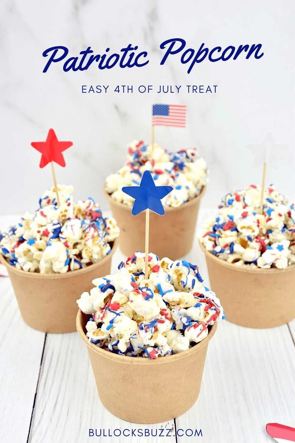 4th of July Popcorn is a simple, yet delicious patriotic treat that's packed with salty and sweet deliciousness! 
