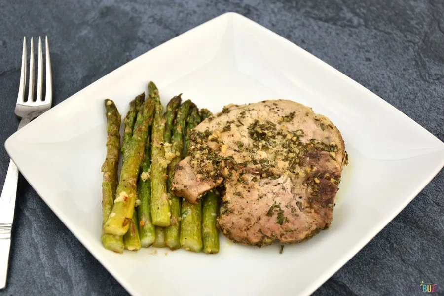 rosemary sage pork chops recipe plated