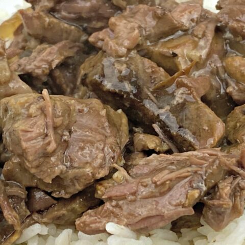 Slow Cooker Beef Tips and Rice