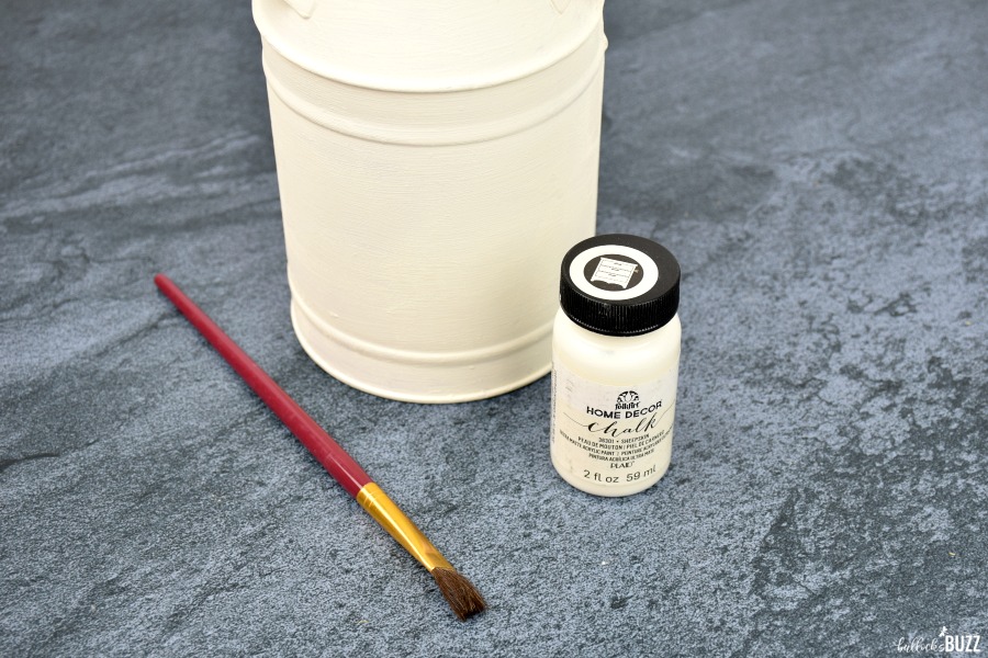 first paint the milk can