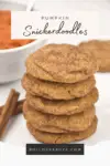 A stack of Pumpkin Snickerdoodles with a bowl of pumpkin behind them